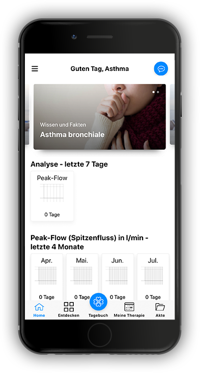 Asthma als Thema in der App
