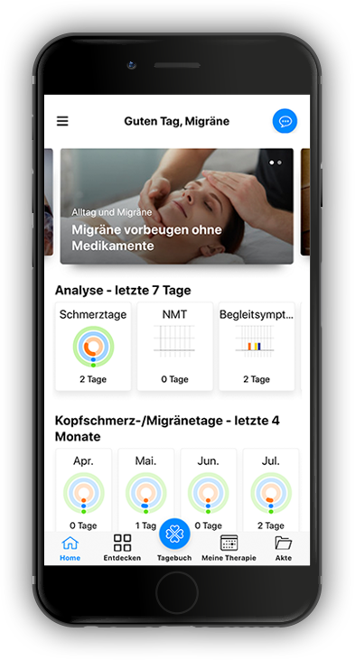 Migräne als Thema in der App